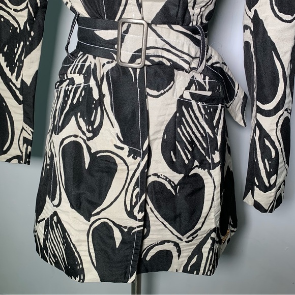Desigual art heart printed coat size 36 Small - Picture 3 of 16